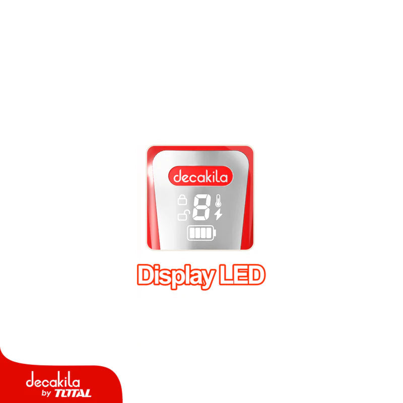 Licuadora Inalámbrica Roja 1.5L 300W 16V 2 Velocidades.Jarra De Vidrio. Incluye Batería Y Cargador. Decakila KUJB052R DECAKILA