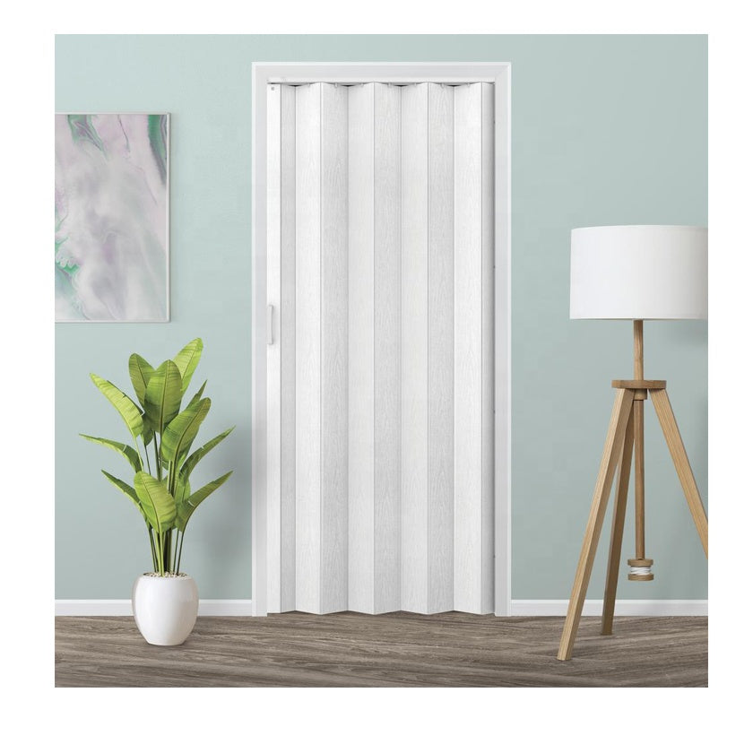 Puerta de PVC Plegable Tipo Acordeón 203x81cm Blanco 136-1001