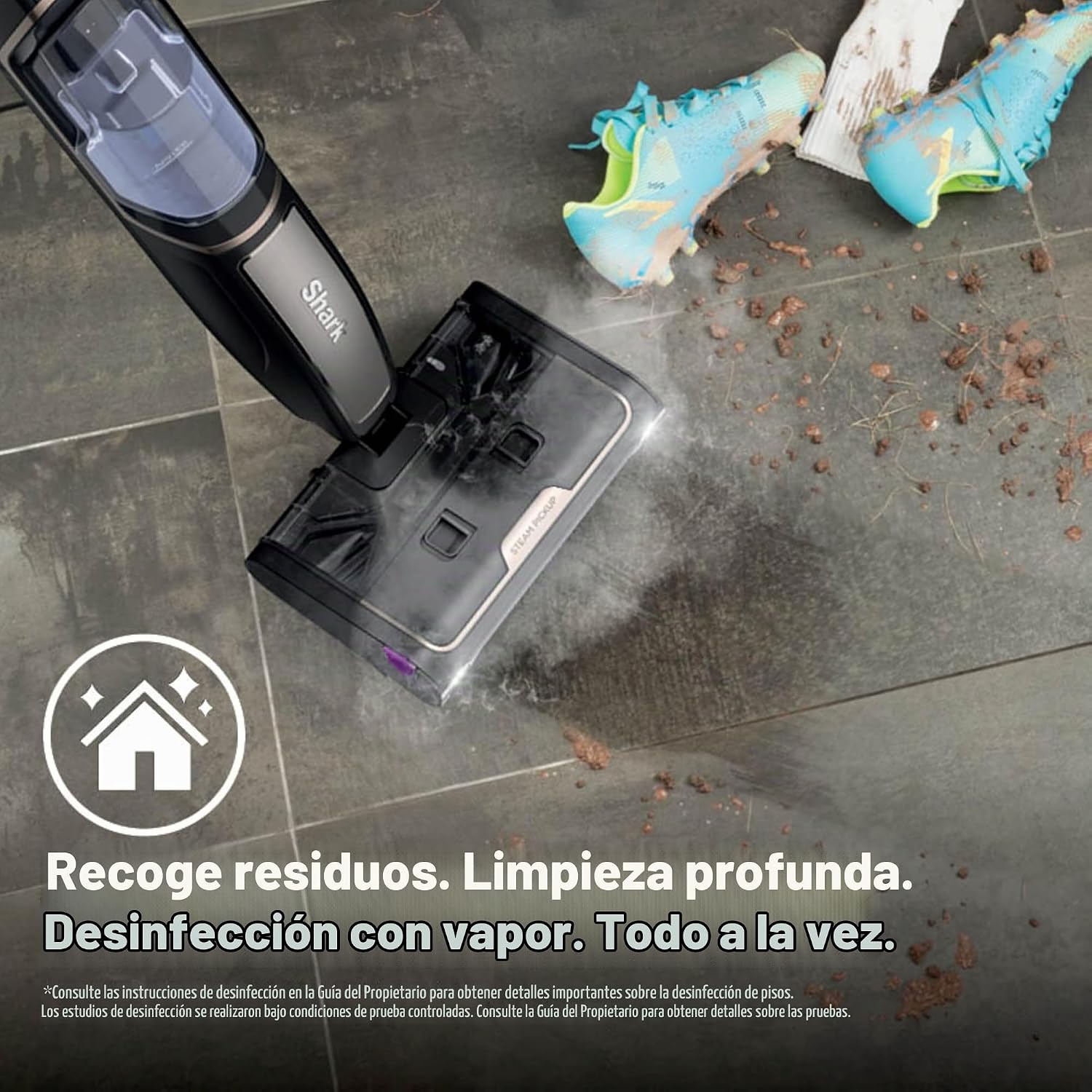 (LLEGANDO 1 DE SEPT) Limpiador Aspiradora de Pisos a Vapor Shark Steam Pickup SD201 3 en 1 – 1230W, 120V, Cepillo Autolimpiante