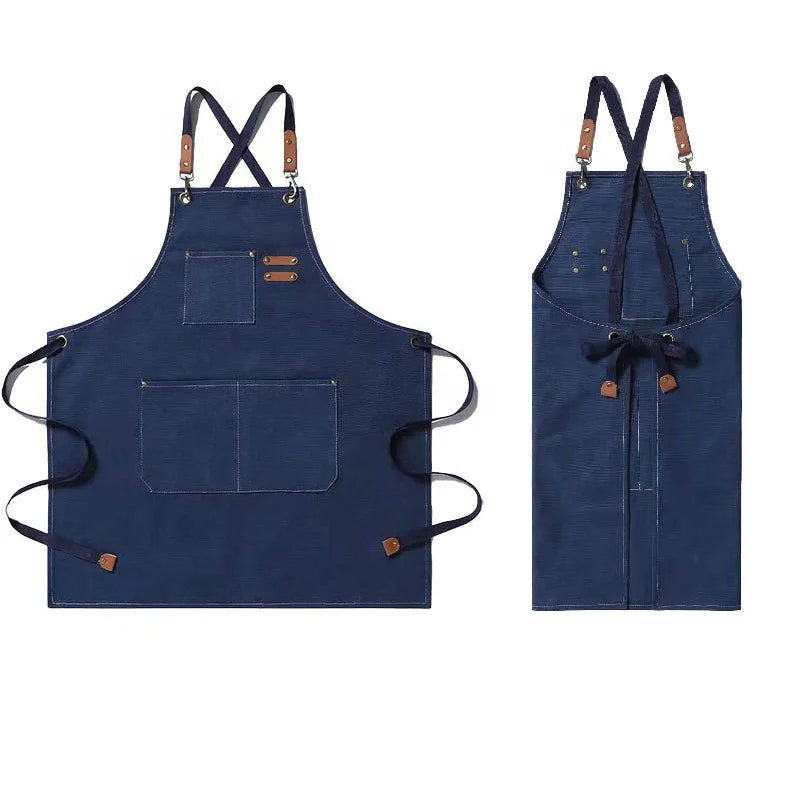 Delantal de Cocina Tipo Jeans Impermeable Azul HVB20037 Selecto
