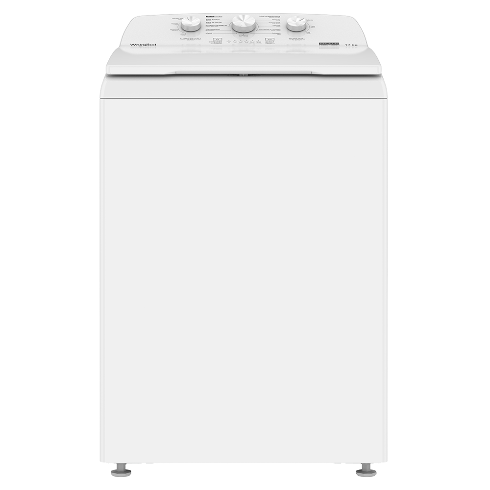 Lavadora Automática Whirlpool 8MWTW1713MJQ 17 kg Carga Superior con Xpert System, Agitador Single Action y Tina de Acero Inoxidable