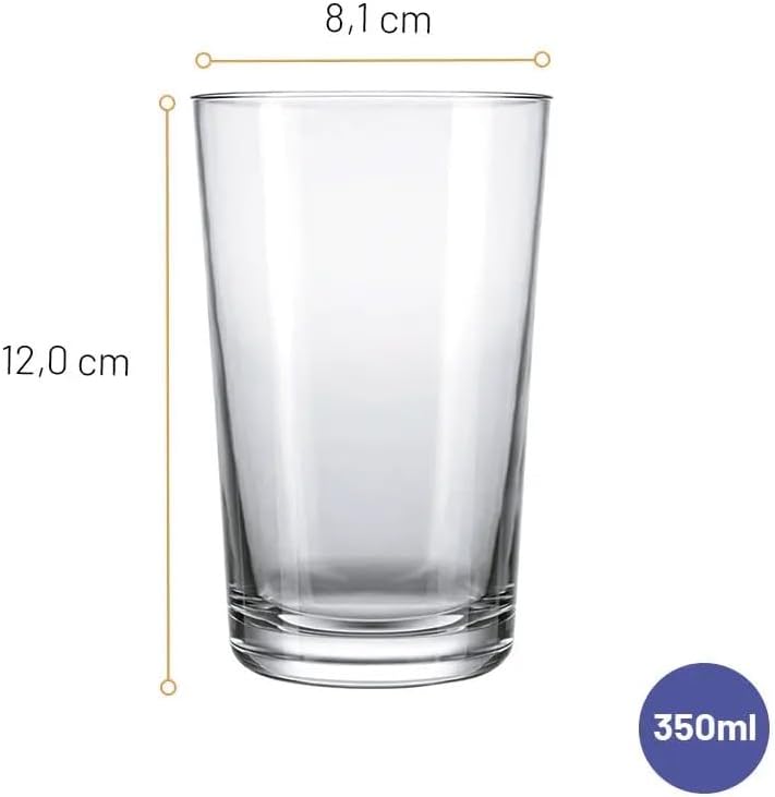 Vaso de Vidrio Caldret 350ml Nadir 77010200625730