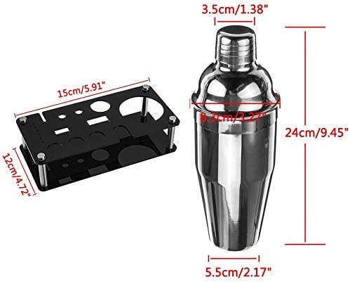 Juego Coctelera de Acero Inoxidable de 18 Piezas
