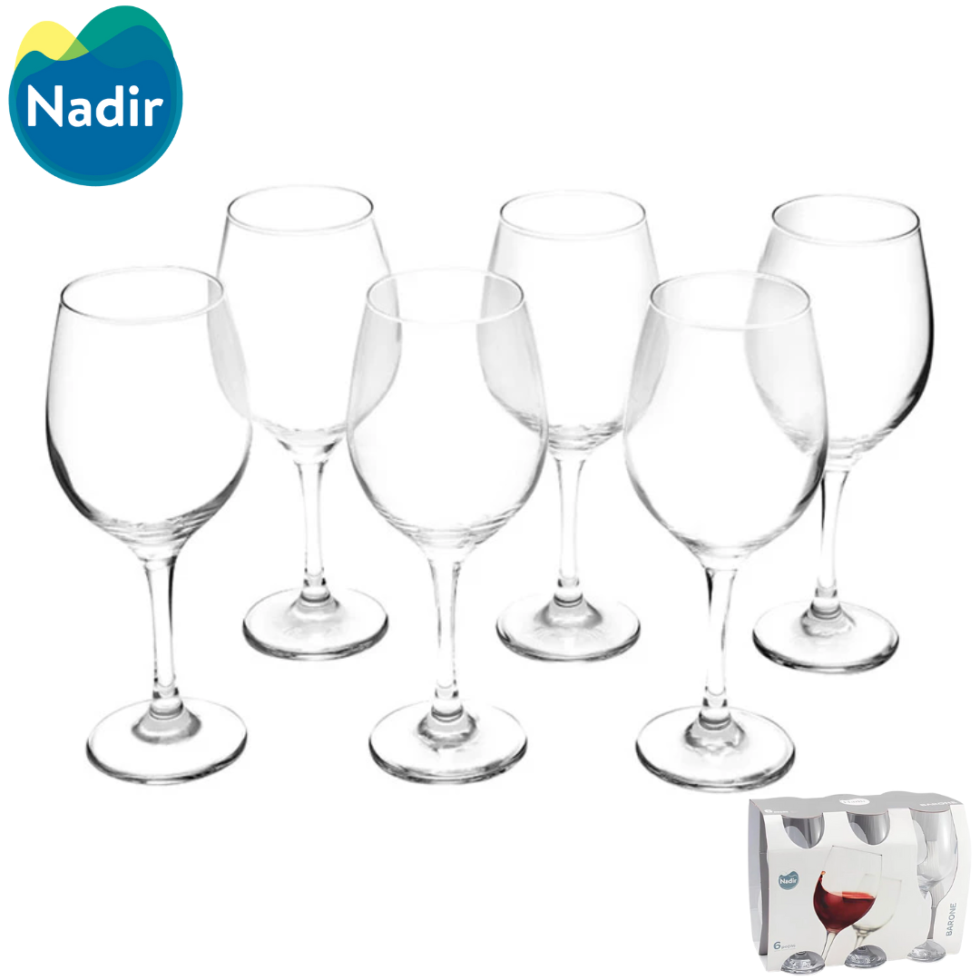 Set 6 Copas de Vidrio Barone para Vino 490ml Nadir 70560200943535