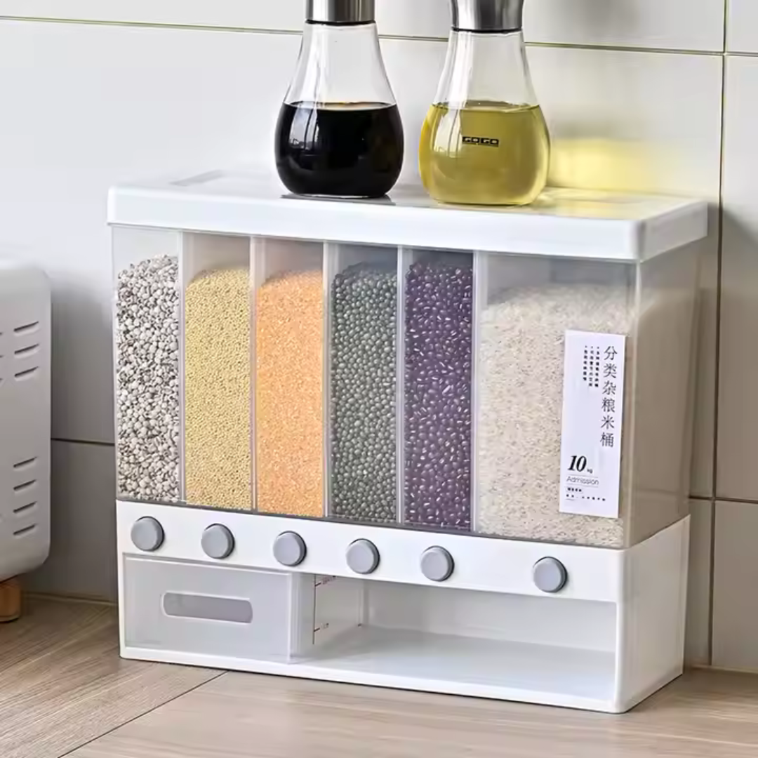 Dispensador de Granos 6 Compartimientos de Plástico FSK9911 Selecto