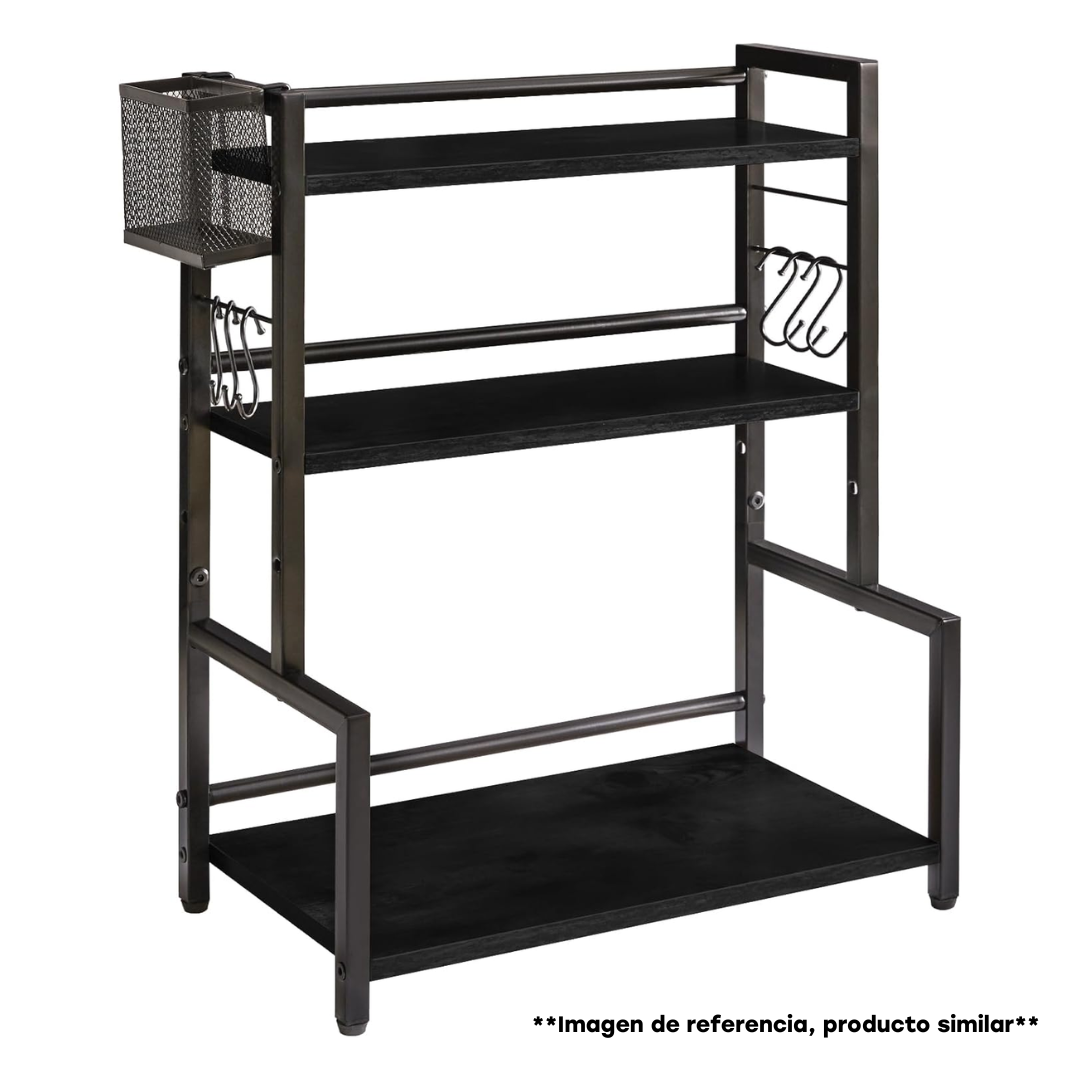 Organizador Multifuncional de Metal Negro 88285 Selecto