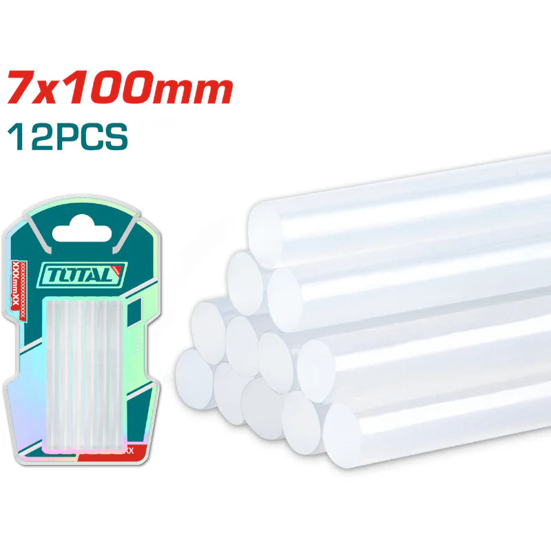 Barras De Silicón. Material: Resina De Petróleo. Diámetro: 7Mm. Longitud: 10Cm. Juego De 12 Piezas. TACGT1071