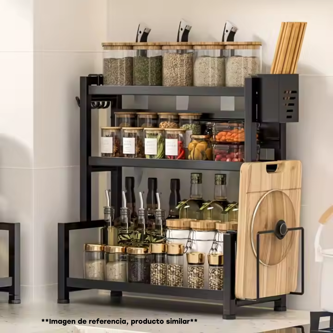 Organizador Multifuncional de Metal Negro 88284