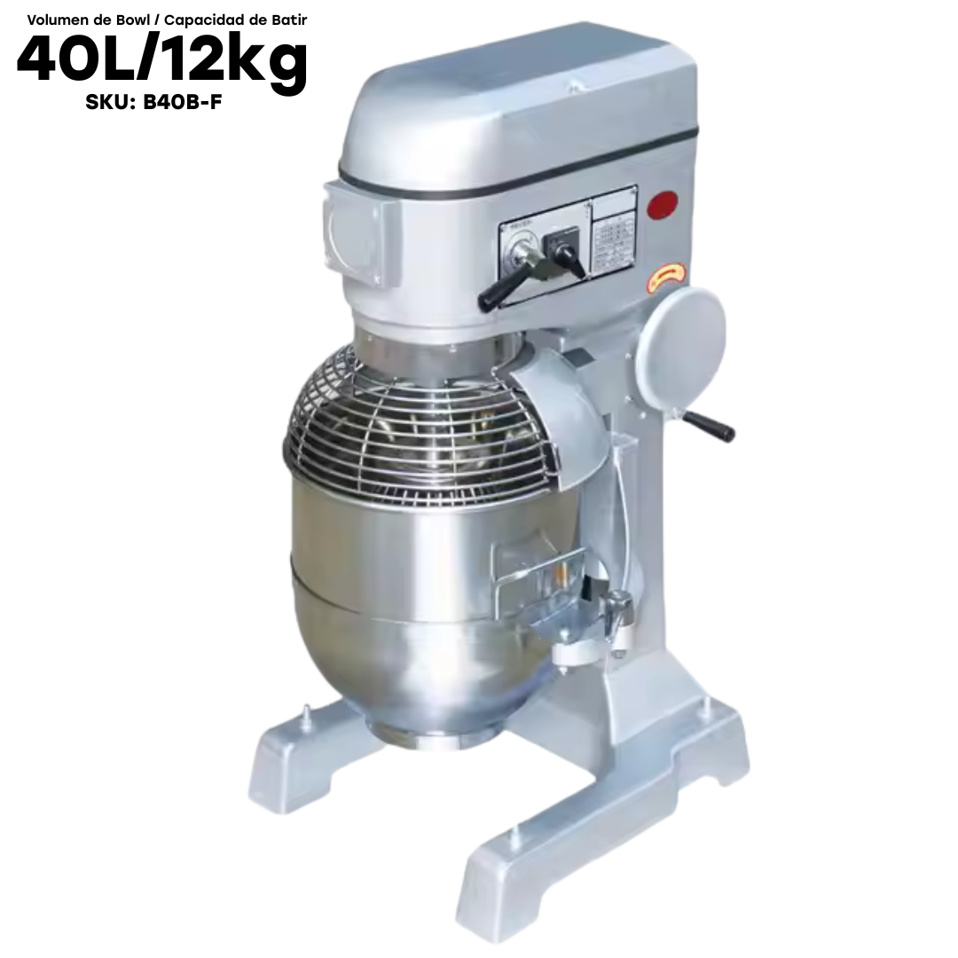 Batidora Industrial de Pedestal 40L Volumen / 12kg Capacidad Potencia 2000W B40B-F