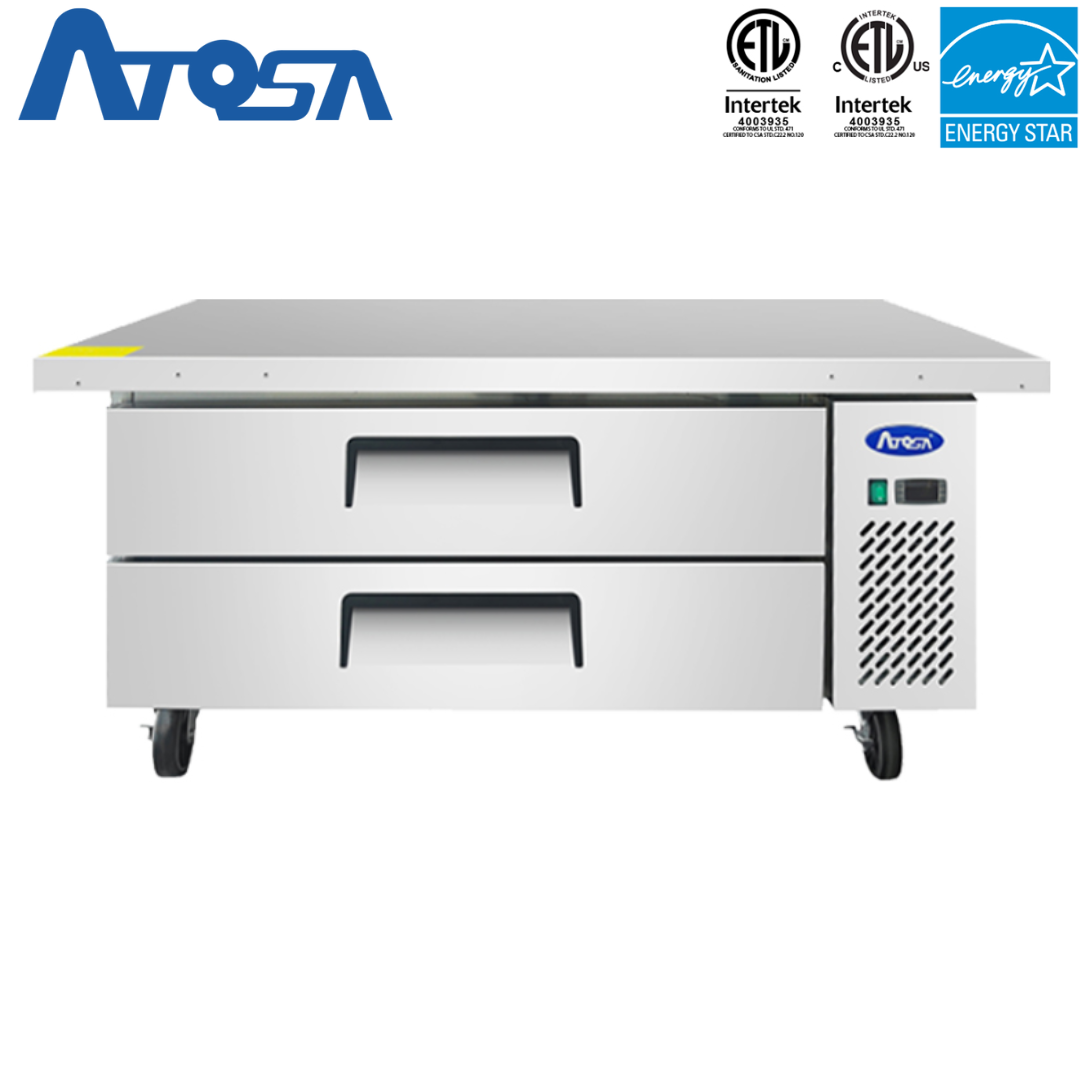 (PP) Base de Chef Refrigerada 60"/153cm 2 Gaveteros en Acero Inoxidable Atosa MGF8452GR