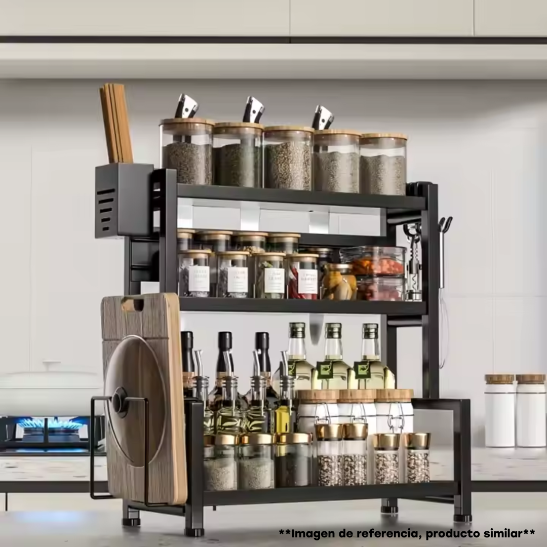 Organizador Multifuncional de Metal Negro 88284