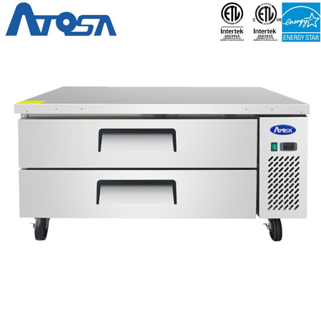 Base de Chef Refrigerada 48"/120cm 2 Gaveteros en Acero Inoxidable Atosa MGF8450GR Atosa