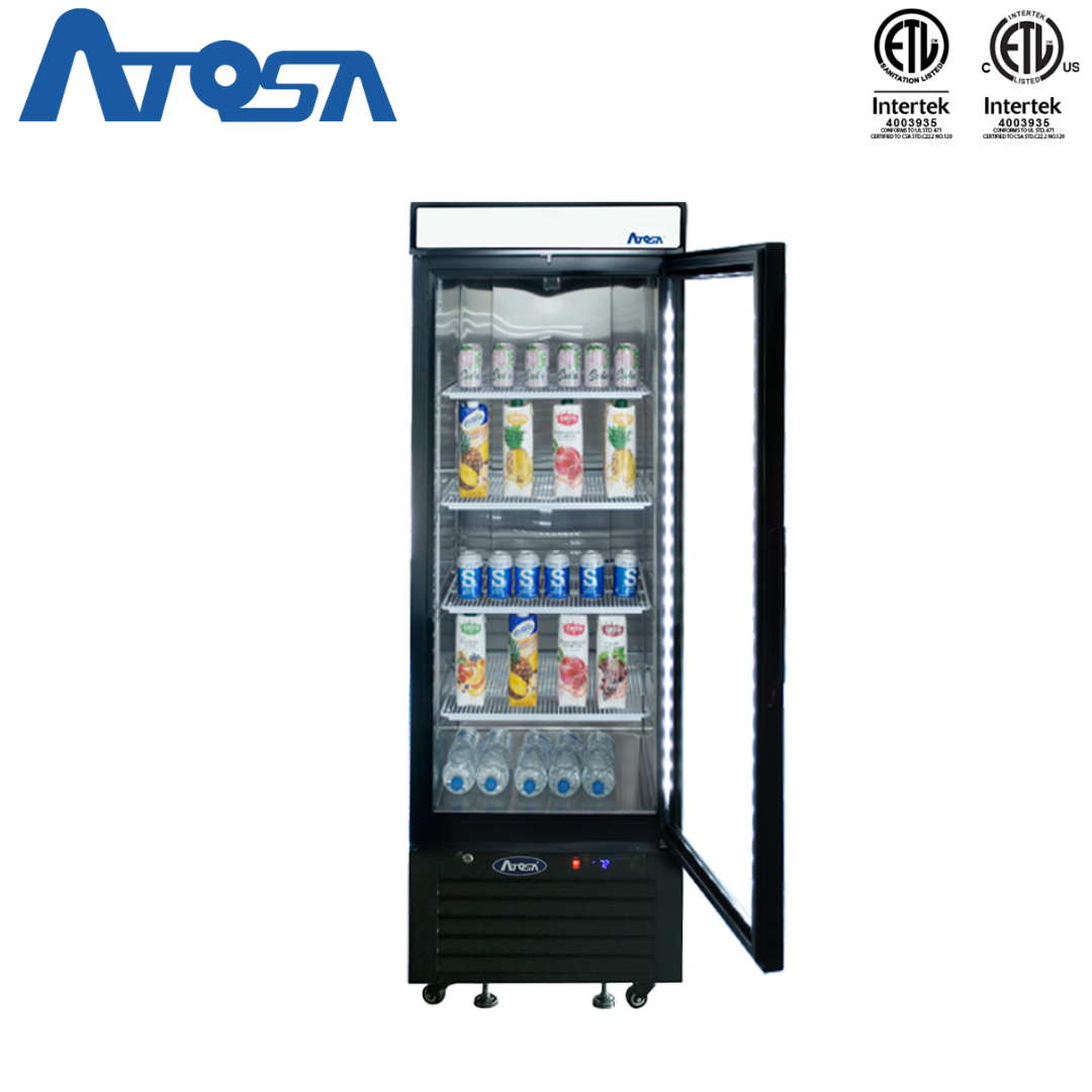 (PP) Vitrina Refrigerador Exhibidor 1 Puerta de Vidrio 8.3p3 Atosa MCF8718GR