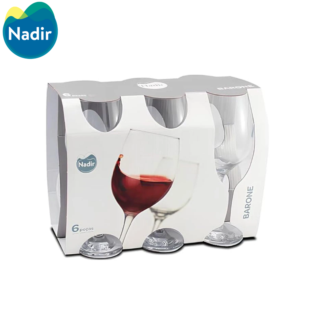 Set 6 Copas de Vidrio Barone para Vino 490ml Nadir 70560200943535