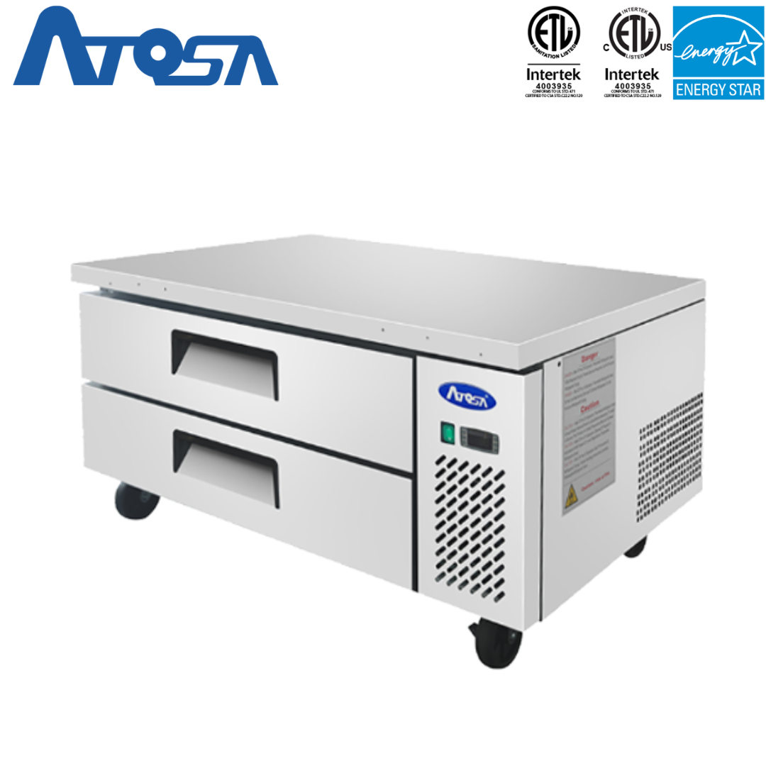 Base de Chef Refrigerada 48"/120cm 2 Gaveteros en Acero Inoxidable Atosa MGF8450GR Atosa