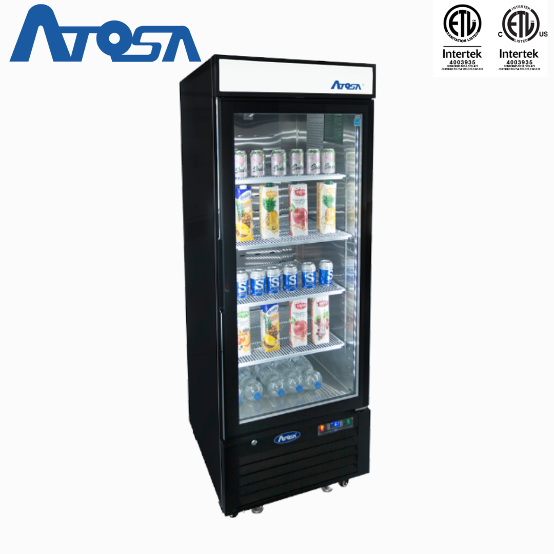 (PP) Vitrina Refrigerador Exhibidor 1 Puerta de Vidrio 8.3p3 Atosa MCF8718GR Freezer. Atosa