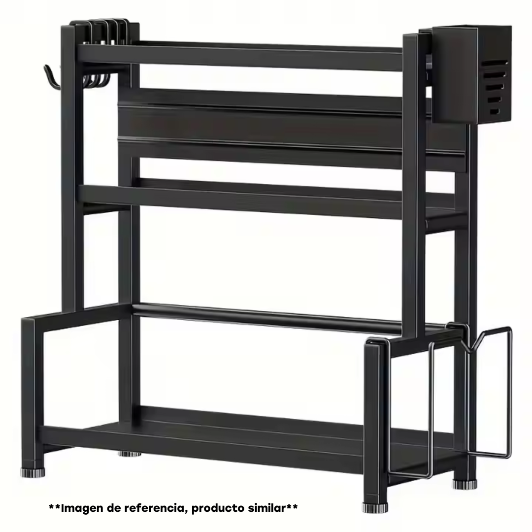 Organizador Multifuncional de Metal Negro 88284 Selecto