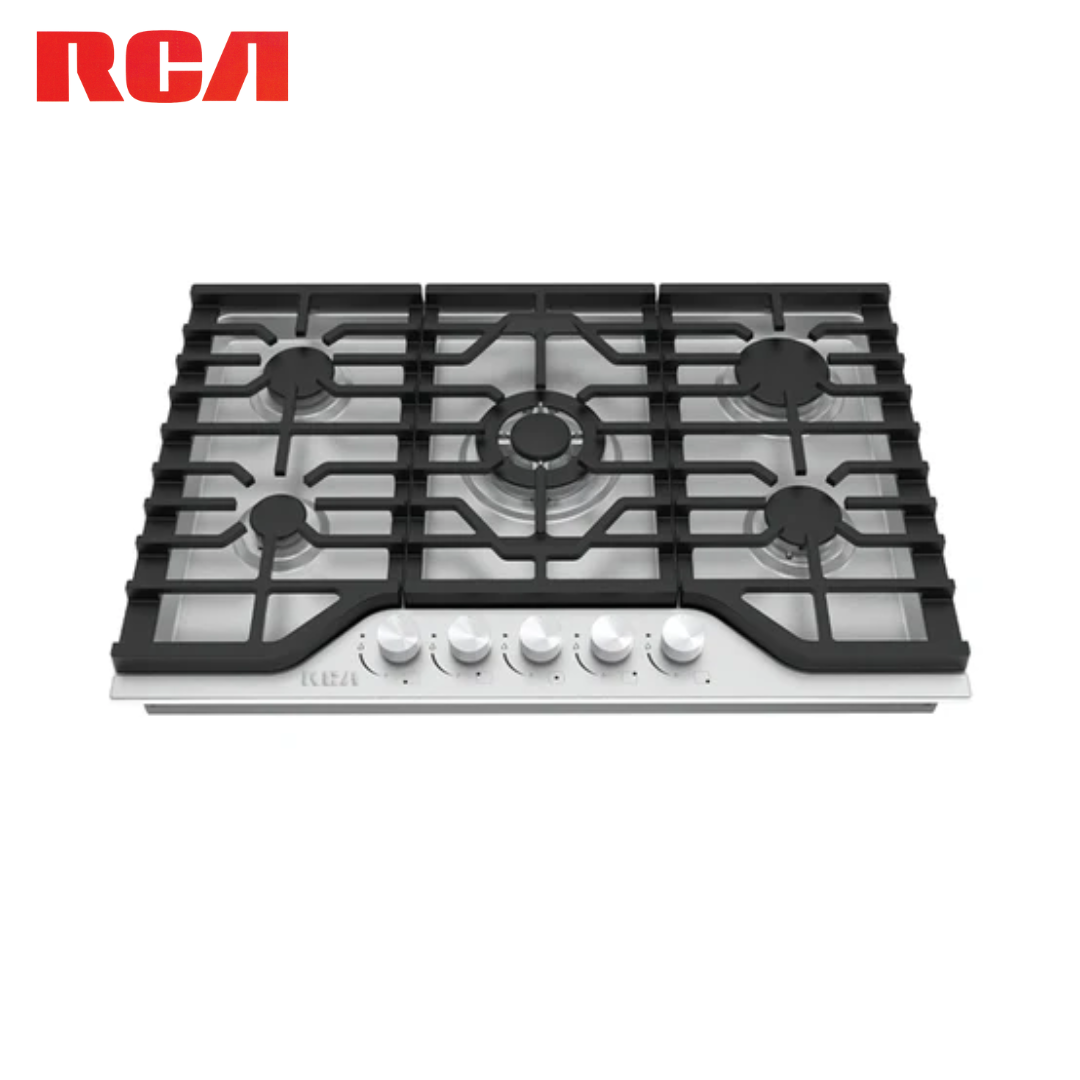 Estufa Empotrable a Gas de 5 Quemadores 30" de Acero Inoxidable 304 RCA RCBS30SS