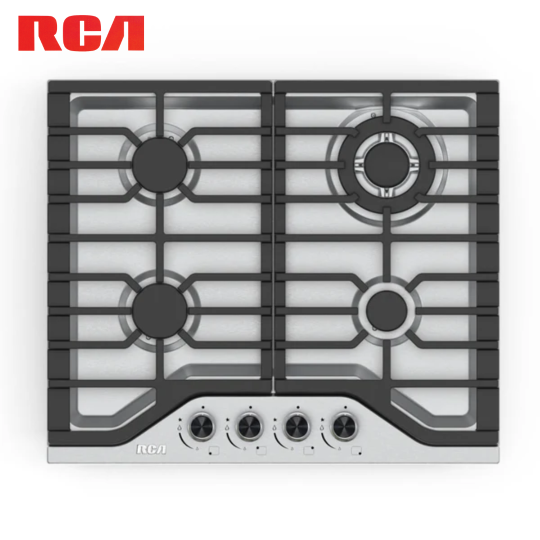 Estufa Empotrable a Gas de 4 Quemadores 24" de Acero Inoxidable 304 RCA RCBS24SS