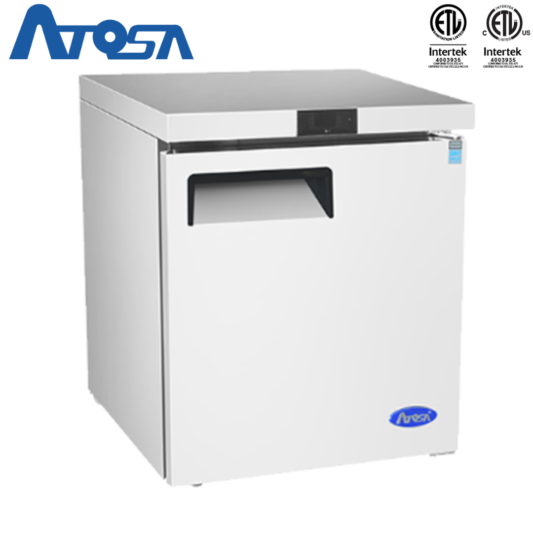 Refrigerador Bajo Encimera de 27" 1 Puerta Acero Inoxidable Atosa MGF8401GR Undercounter Refrigerada. Mesa Refrigerada.