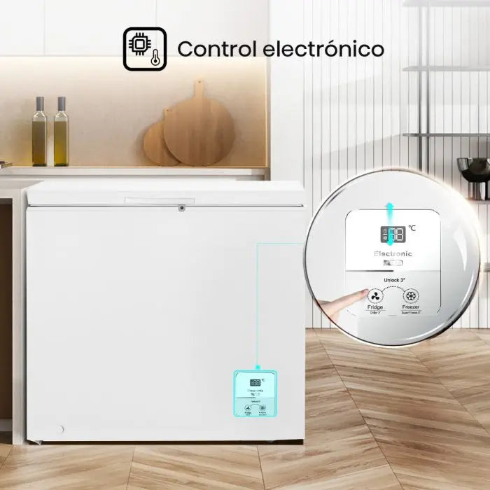 Congelador Horizontal 7.0p3 My Fresh Choice Blanco Hisense FC70D6BWXE Freezer. HISENSE