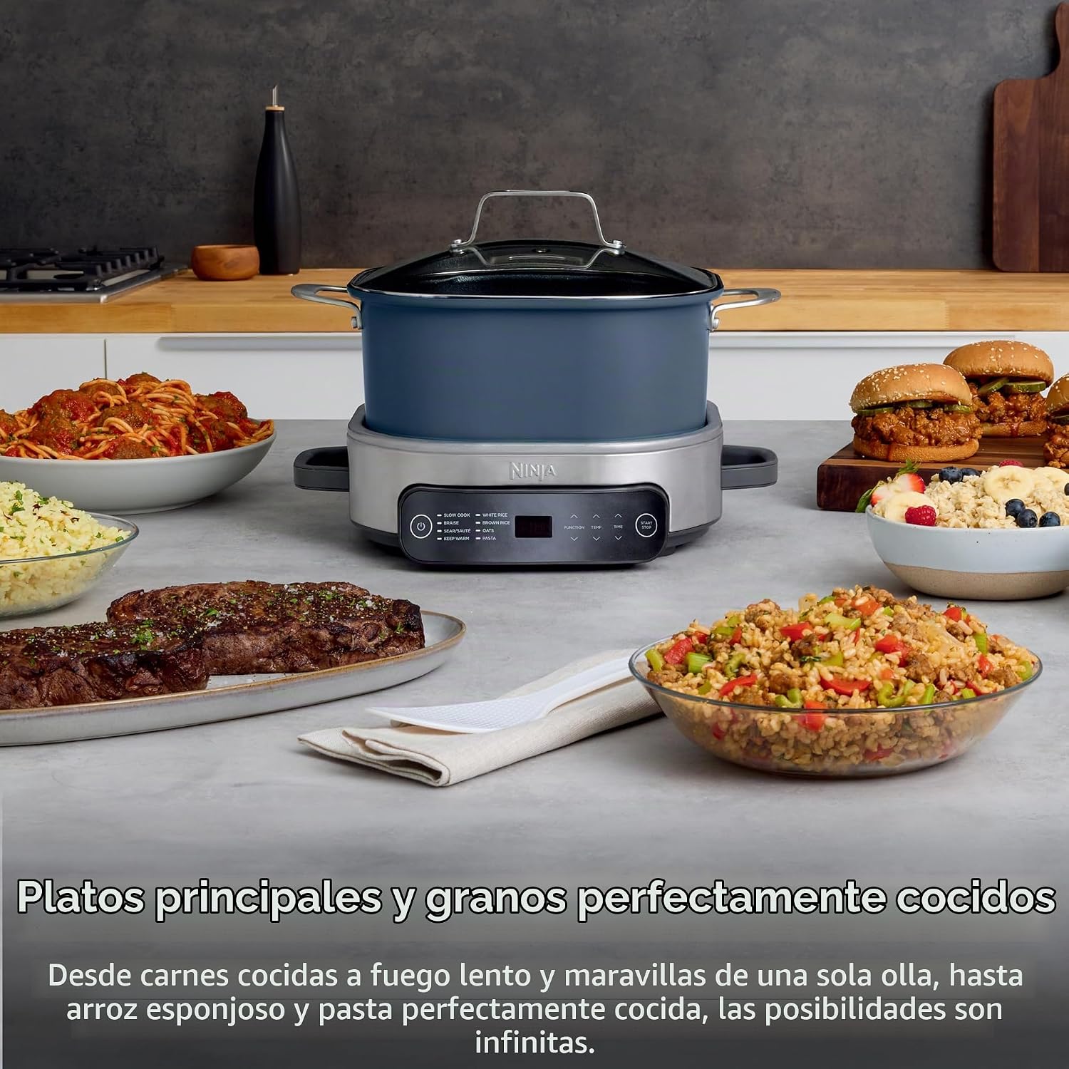 (LLEGANDO 1 DE SEPT) Olla Multicocción Multifuncional Ninja Foodi PossibleCooker Pro MC1100 6.5 Qt / 6.1 Litros – 8 en 1