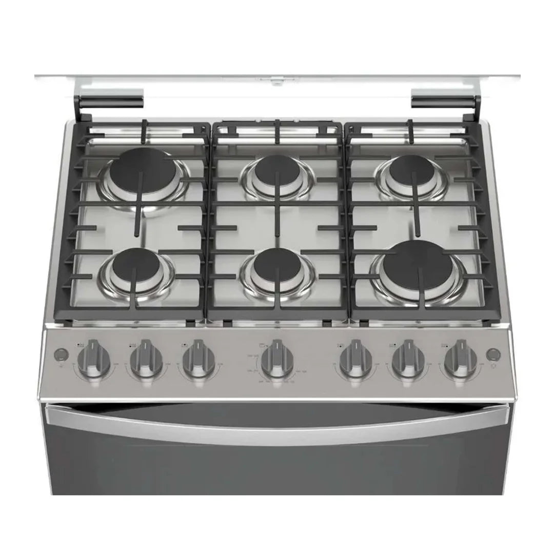 Estufa con Horno a Gas Whirlpool LWFR5200D de 30 Pulgadas con 6 Quemadores, Parrillas de Hierro Fundido y Horno EverClean