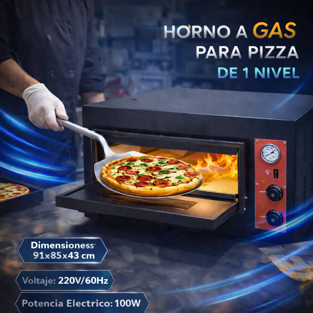 Horno a Gas para Pizza de 1 Nivel 220V/60Hz HGP-1