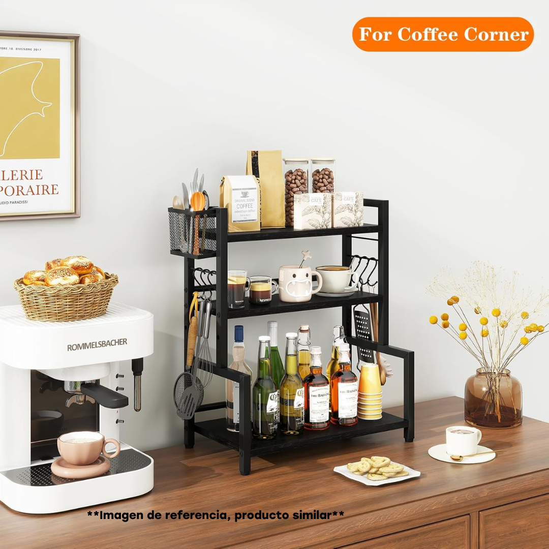 Organizador Multifuncional de Metal Negro 88285