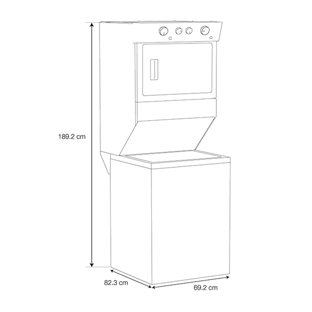 Centro de Lavado a Gas de 20kg Lavado y 10kg Secado Blanco con Sensor Dry Agitador Double Action Whirlpool 7MWGT4027HW Whirlpool