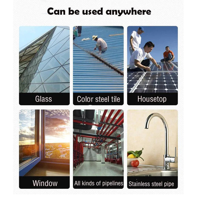 Flex Tape, Cinta Impermeable Transparente De Fibra Super Fuerte 150*10Cm/ 4Pulg X 5Pies TS018