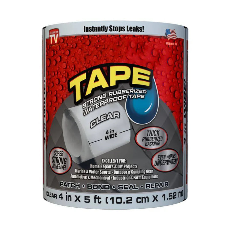 Flex Tape, Cinta Impermeable Transparente De Fibra Super Fuerte 150*10Cm/ 4Pulg X 5Pies TS018