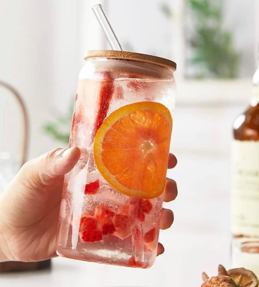 Vaso de Vidrio con Carrizo de 480ml LHC-9687