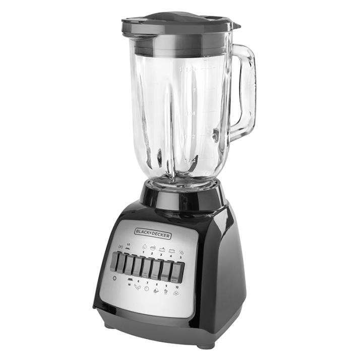 Licuadora DURAPRO Jarra de Vidrio 1.25L 10 Velocidades 550W Black and Decker BLBD-210GB BLACK + DECKER