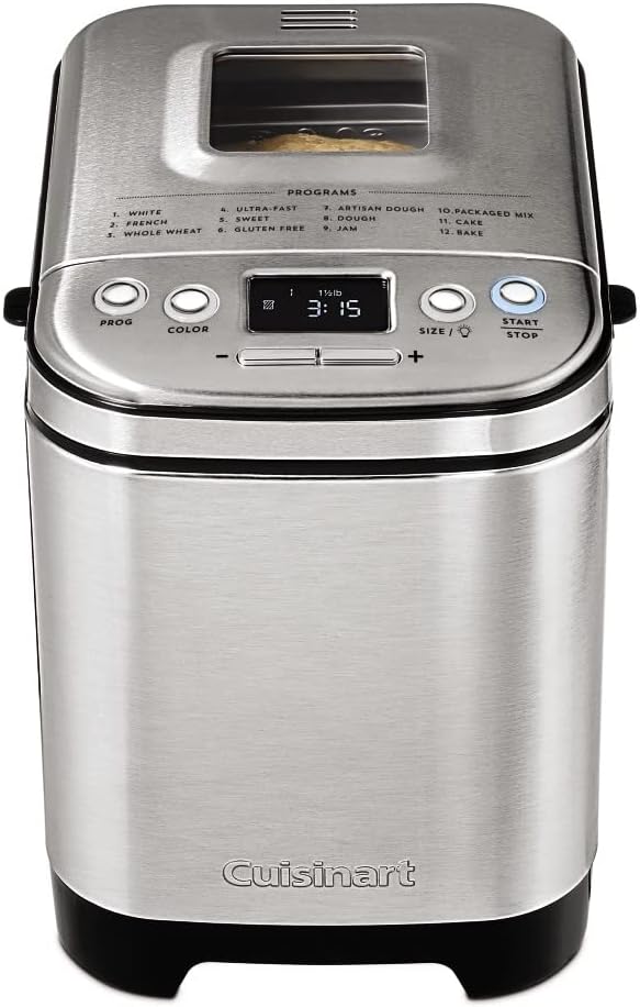Máquina para Hacer Pan Compacta y Automática hasta 2Lb Cuisinart CBK-110P1 CUISINART