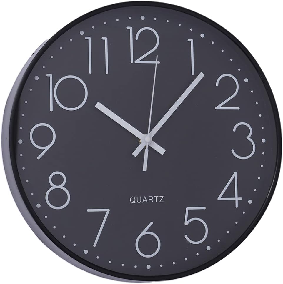 Reloj de Pared Quartz Blanco & Negro 30cm 87485 Selecto