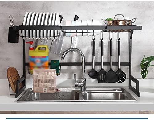 Escurridor de Platos Metal Negro 32x50x84cm KC-30695 Selecto