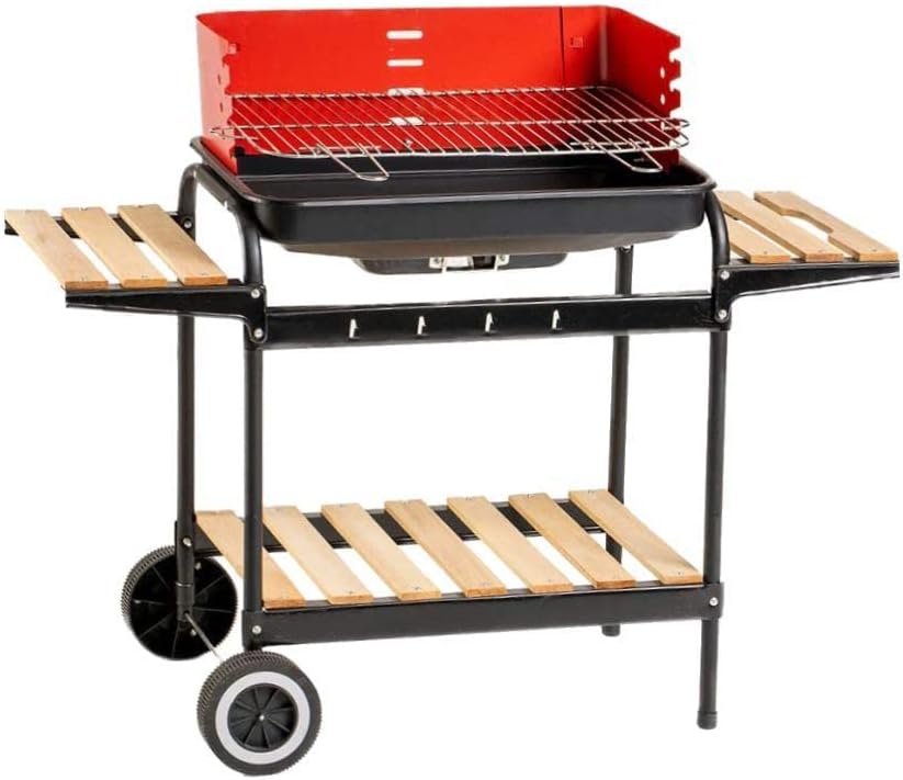 Parrilla o Asador Plegable con Ruedas Portátil Metálica ALP-BBQ9445 BBQ. Barbacoa.