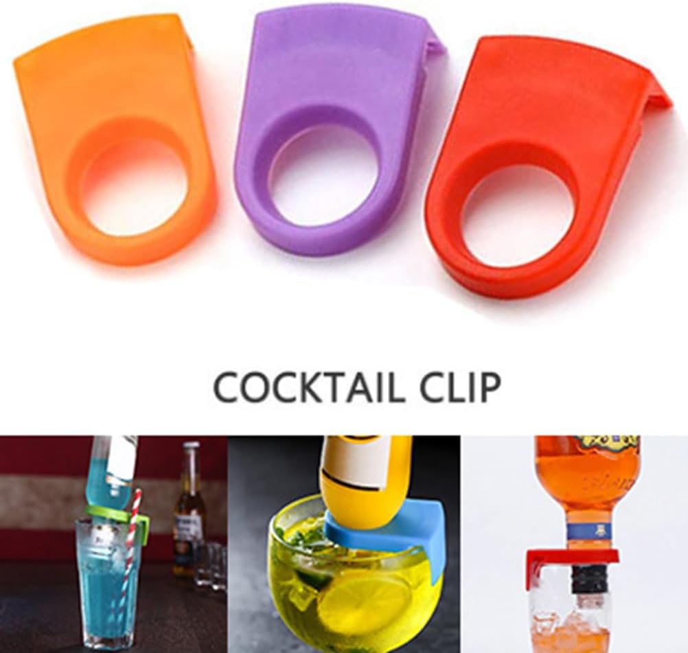Clip para Cocktail Soporte para Botellas de Cerveza Plástico 5 Colores Disponibles 4.3 Diámetro Selecto