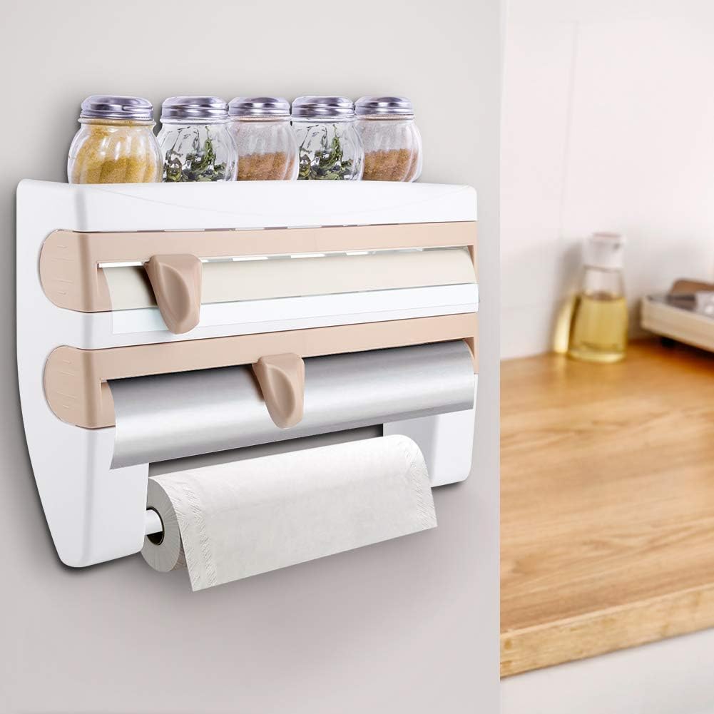 Porta Papel Toalla y Papel Aluminio para Pared Plástico FSK8761 Selecto