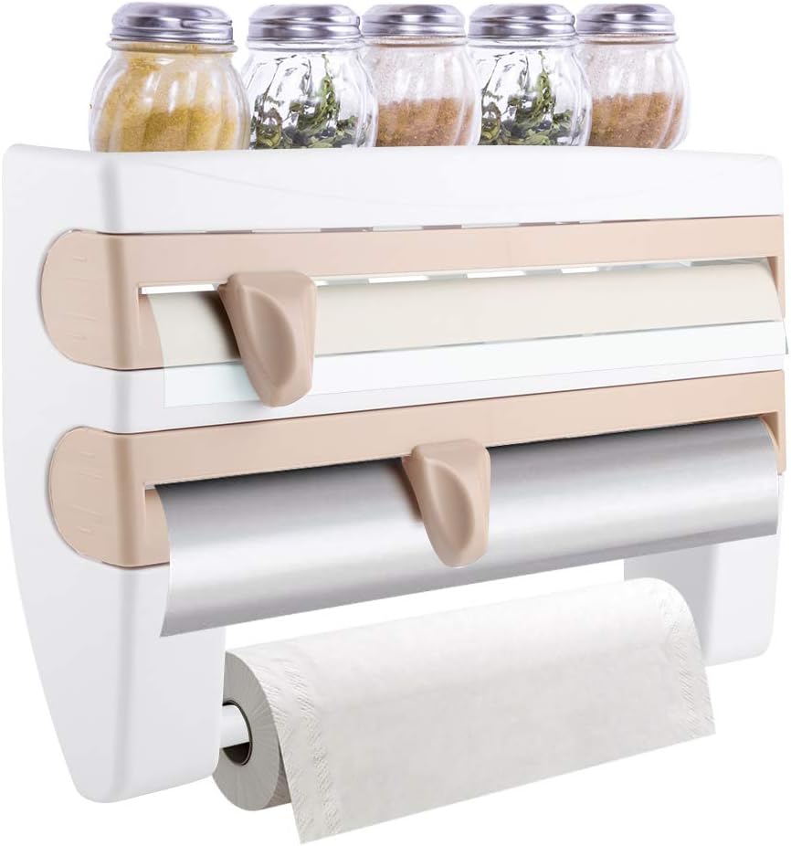 Porta Papel Toalla y Papel Aluminio para Pared Plástico FSK8761 Selecto