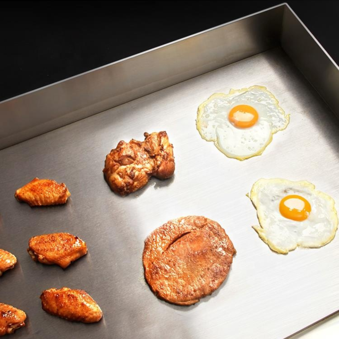 Plancha Eléctrica de Acero Inoxidable 2 Perillas 110V 440W 730*470*240mm HEG-820