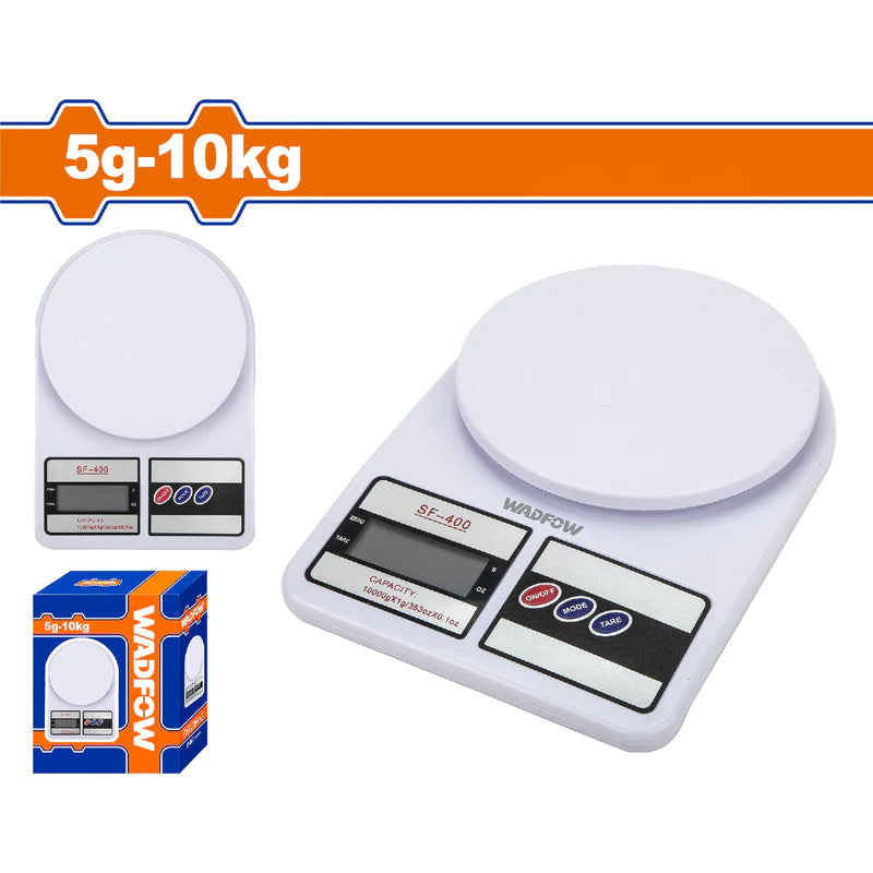 Balanza Pesa Digital De Cocina 5G-10Kg. Con Apagado Automático. Pantalla LCD. Wadfow WKE1502 Báscula. Pesa. WADFOW