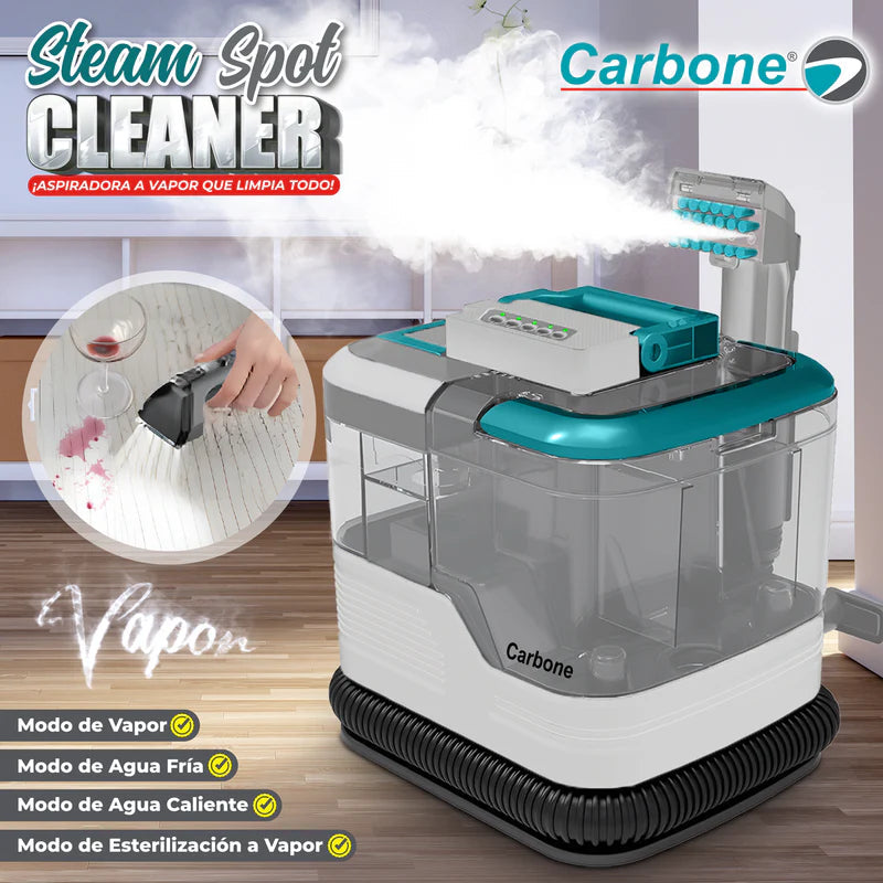 Aspiradora De Agua A Vapor Para Limpieza Profunda De Muebles, Alfombras Y Tapicería. Portátil, 1650 W, 120 V, 60 Hz, 2 L, Aspiración 13 Kpa. Spot Cleaner Quitamanchas. SSC001 CARBONE