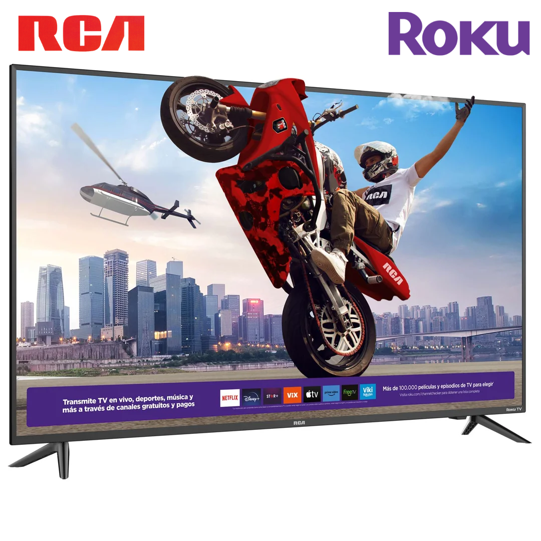Televisor Smart TV LED HD 43" con Sistema Roku RCA RC43K4RKT Televisores.