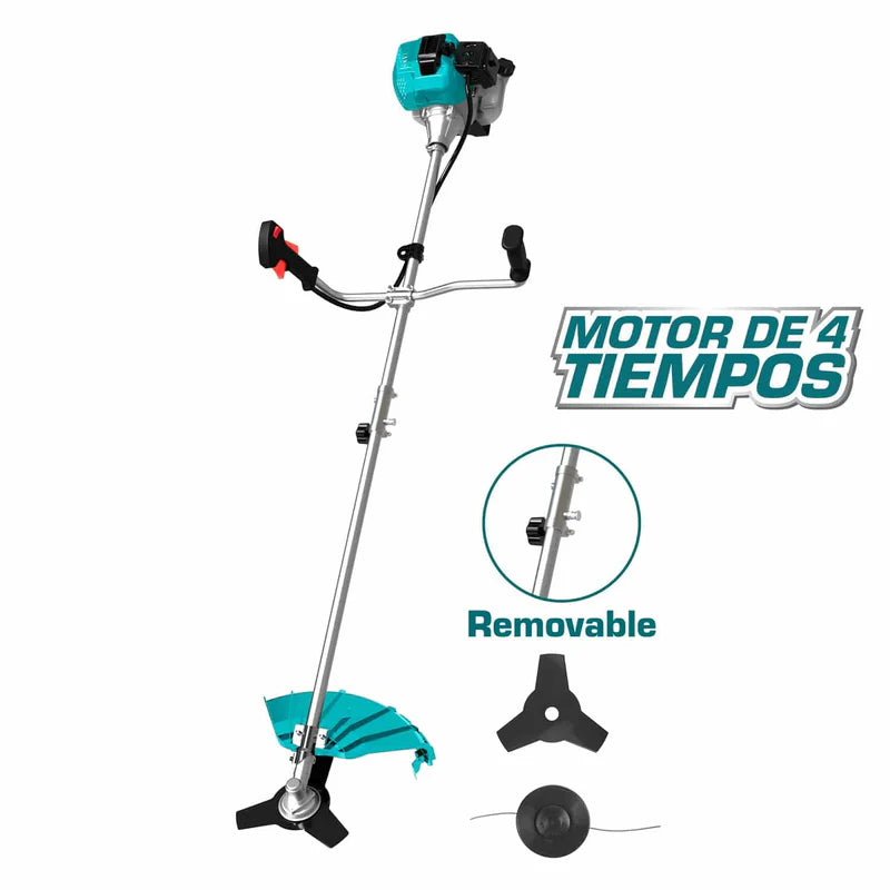 Desmalezadora Grande. Motor 4 Tiempos Enfriado Por Aire A Gasolina 0.7KW (1.1HP) 31Cc. Desbrozadora. Total TP53144141 TOTAL