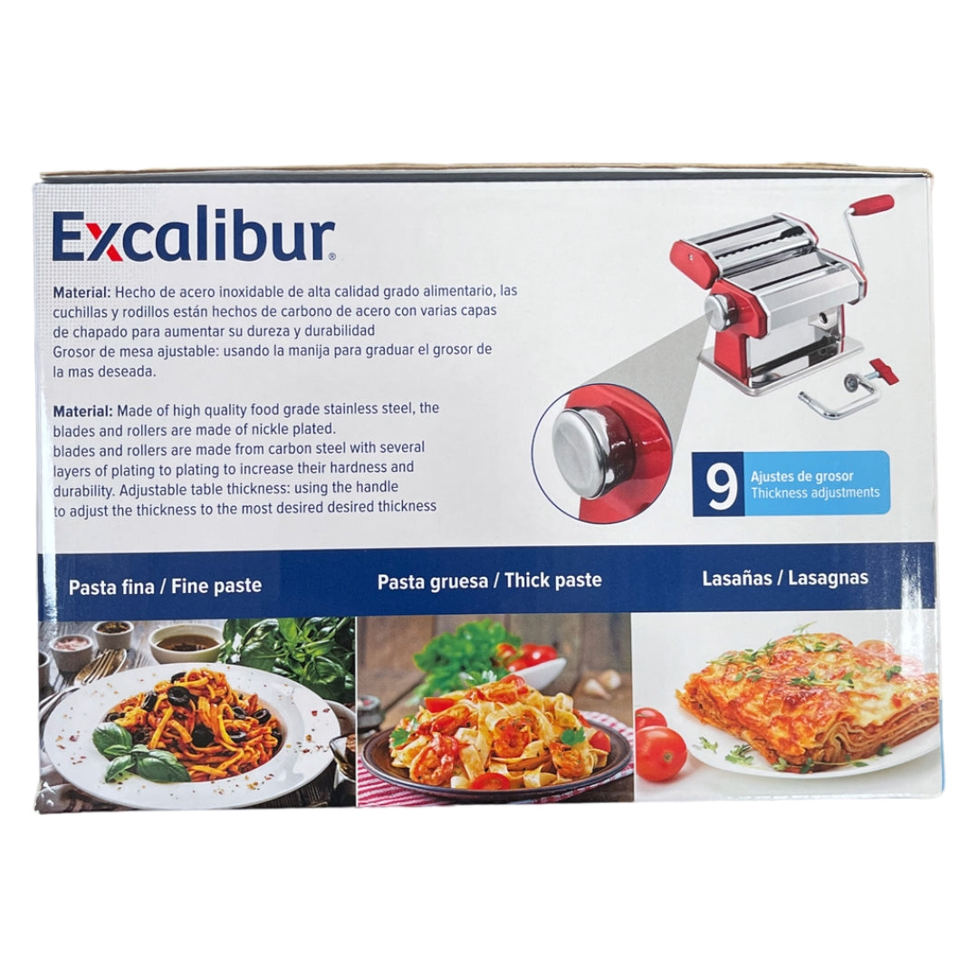 Maquina de Pasta de Acero Inoxidable Excalibur EX-QF150-2 Laminadora de masa. EXCALIBUR