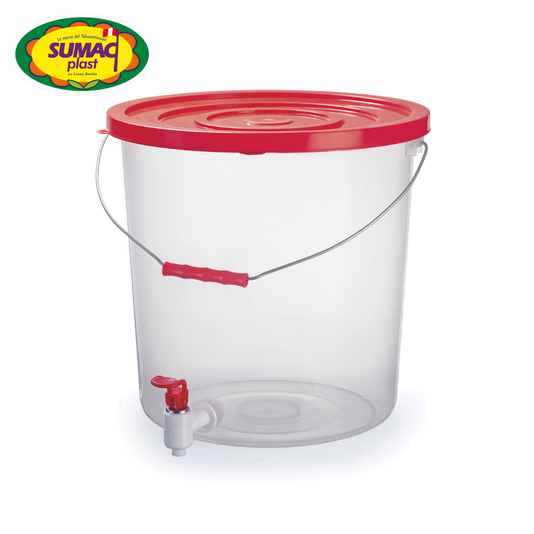 Balde con Caño Plástico de 16L Sumacplast PTCOMBAL0045 Sumacplast
