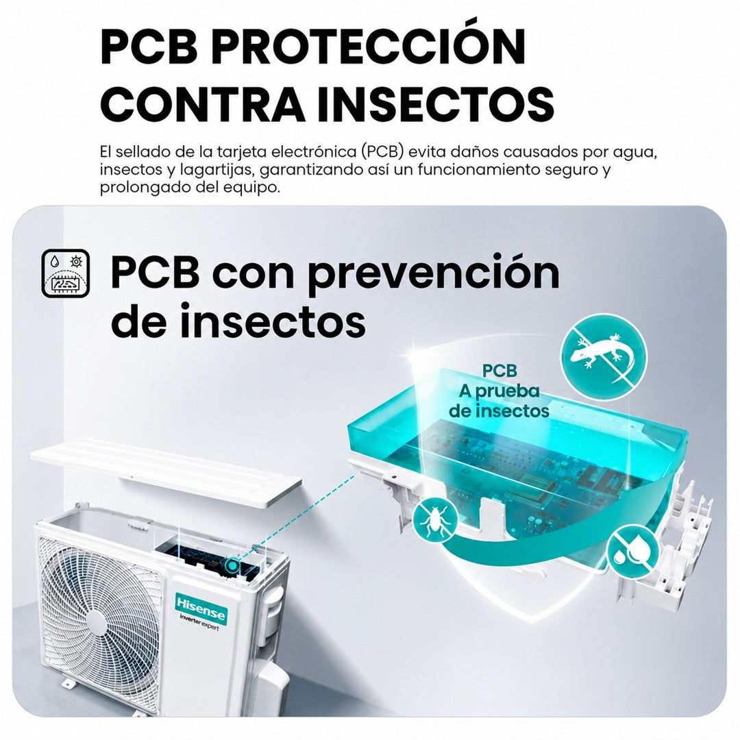 Aire Acondicionado Split Inverter Hisense ATR242CJ 24,000 BTU Wi-Fi R32 SEER 19 Blanco