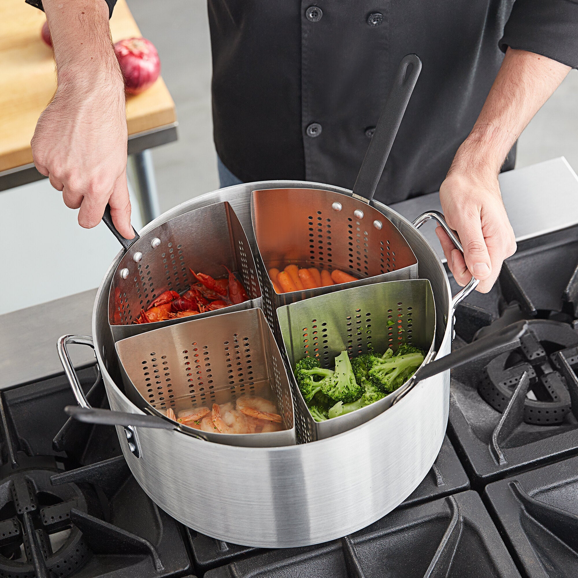 Olla de Aluminio 36cm / 23L para Pastas con 4 Cestas 21002/21005 Selecto
